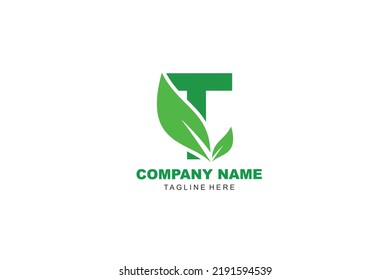 Initial Letter T Leaf Logo Stock Vector (Royalty Free) 2191594539 ...