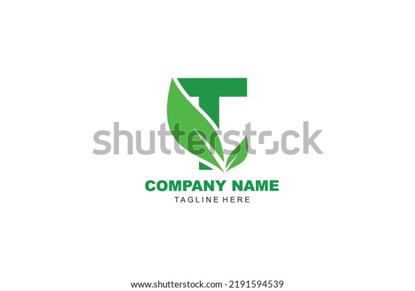 Initial Letter T Leaf Logo Stock Vector (Royalty Free) 2191594539 ...