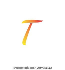 Logotipo de la carta inicial T aplicado al diseño del logotipo del nombre de la empresa.