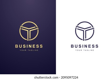 Initial Letter T Logo For Business or Media Company.