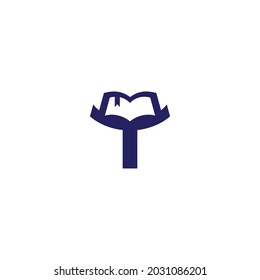 Logotipo de la carta inicial T, combinación con barra diagonal, usable para logotipos de empresas y marcas, diseño creativo, icono o logotipo de símbolo