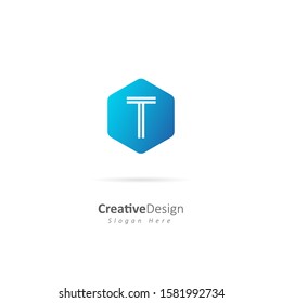 Initial Letter T Logo Design Vector Stock Vector (Royalty Free ...