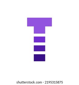 Plantilla de diseño del logotipo de la letra T inicial. Diseño de logotipo de letras T con un estilo de gradiente creativo y moderno