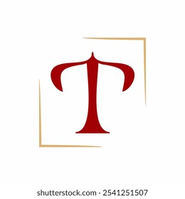 Diseño inicial del logotipo de la letra T. T Diseño de Logo. Símbolo de letra t.
Letra T. Letra inicial.