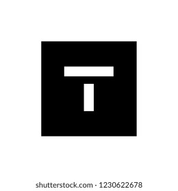 Initial Letter T Logo Icon, Vector Illustration