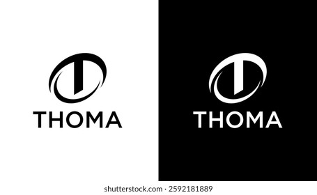 Initial letter t logo. simple style design