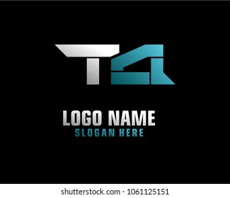Initial letter T A logo template vector