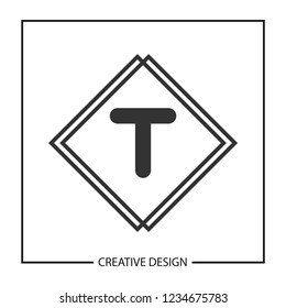 Initial Letter T Logo Template Vector Design