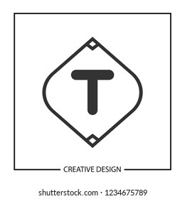 Initial Letter T Logo Template Vector Design