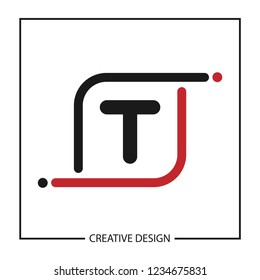 Initial Letter T Logo Template Vector Design