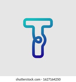 initial letter T logo template for company and business