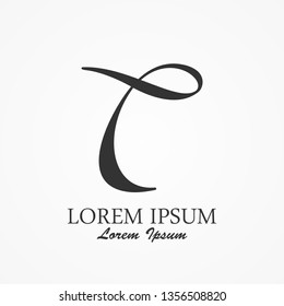 Initial letter T logo vector design template. Initial T minimalist logo template vector.