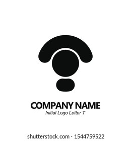 Initial letter T logo vector design template. Initial T minimalist logo template vector