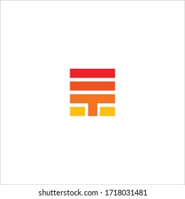 initial letter t logo vector design