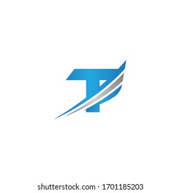 letra inicial t logotipo ala moderna