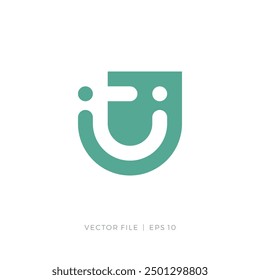 initial letter T lowercase people smile logo
