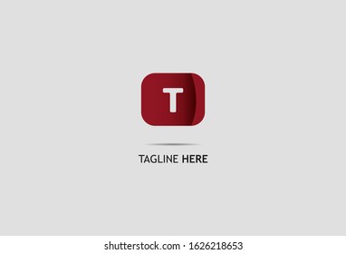 Initial Letter T with Modern Abstract design template monogram. vector illustration