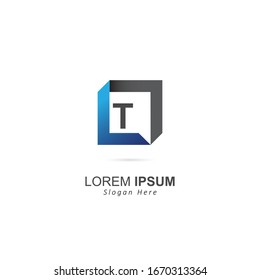 Initial Letter T mit Modern Symbol Design Logo Vorlage. Design-Vektorillustration für Identität und Logotypen.