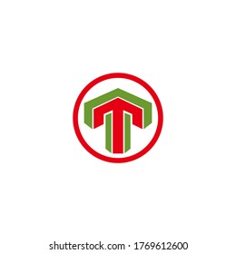 Initial letter T modern logo vector, Up symbol, illustration design.