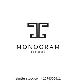 Initial Letter T Monogram Logo Design Inspiration