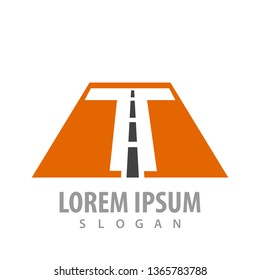 Initial letter T road font concept design. Symbol graphic template element 