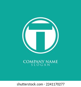 INITIAL LETTER T ,ROUND LOGO