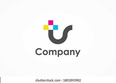 Letra inicial con logotipo vinculado T y S. Forma geométrica colorida Estilo Origami aislado en fondo blanco. Usable para logotipos de empresas y marcas. Elemento de plantilla de diseño de logotipo de vectores planos