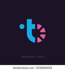 initial letter T or TB digital logo