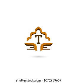 Initial Letter T Tree Asbstract Template. Can be adapt to Corporate identity, logo, icon, symbol and brand identity