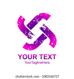 Initial letter T , TT logo template colorful distress design for business and company identity