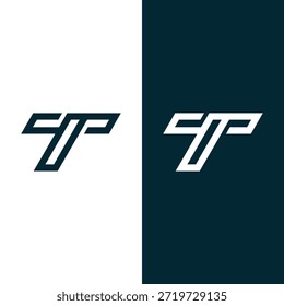 Letra inicial T tipografía diseño de logotipo Ilustración Vector de stock.