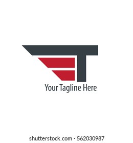 Initial Letter T With Wings Design Logo