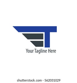 Initial Letter T With Wings Design Logo