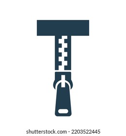 Initial Letter T Zipper Logo For Fashion Cloth, Embroidery and Textile Symbol Identity Vector Template
