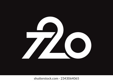 Initial letter T20, logo design template creative and professional infinity logo on black background
