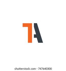 Initial Letter TA Design Logo