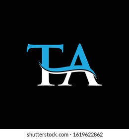 Initial Letter TA Logo Design Template. Abstract TA Linked Letter Vector Illustration