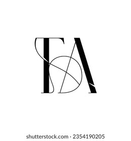 Initial letter TA logo design creative modern symbol icon monogram
