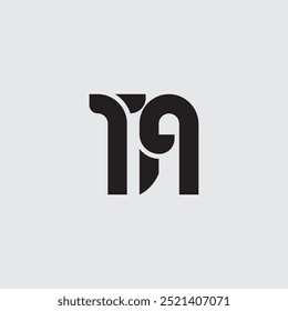 Initial letter TA logo design