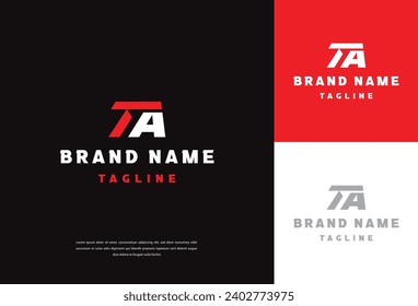 Initial Letter TA Logo - Simple Business Logo for Alphabet T and A