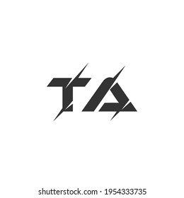 Initial letter TA logo template