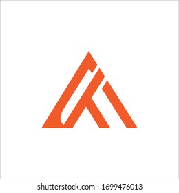 Initial letter ta or at logo vector design