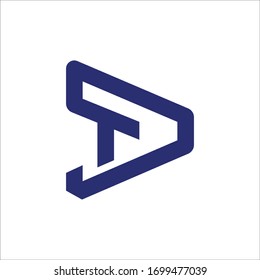 Initial letter ta logo or at logo vector design template
