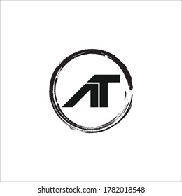 Initial letter at or ta logo vector templates