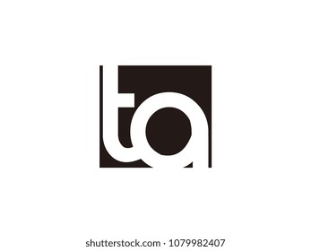 Initial letter ta lowercase logo black and white