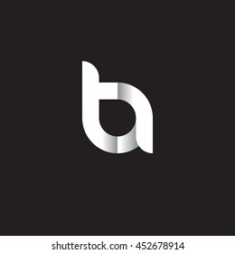 initial letter ta modern linked circle round lowercase logo white black