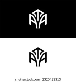 Initial letter TAA  hexagon logo design, flourish, develop, natural, luxury, simple, finance logo, real estate, suitable for your company.