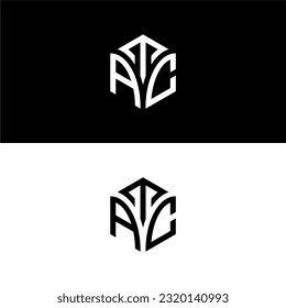 Initial letter TAC  hexagon logo design, flourish, develop, natural, luxury, simple, finance logo, real estate, suitable for your company.
