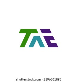 Initial letter T,A,E Elegant Minimalist Style Logo Design