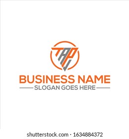 Initial letter TAP Logo or TFP Logo  with colorful and 3d background for creative industry, web, business and company.